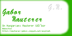 gabor mauterer business card